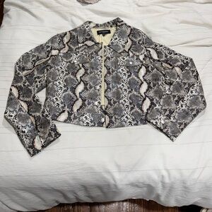 Kittenish Leather Snakeskin Jacket